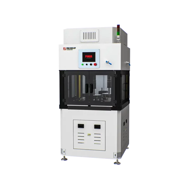 Flat lapping machine with protective casing