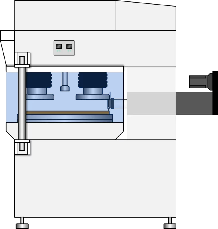 Wafer Lapping and CMP Polishing Machine Side View